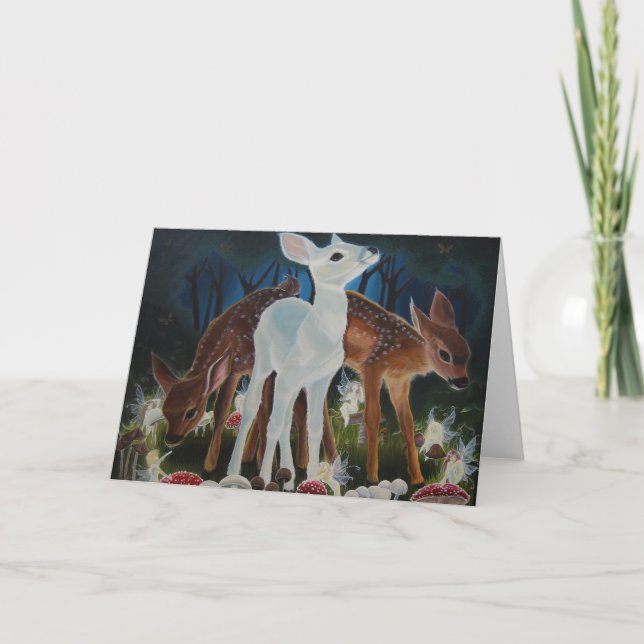 Fawn Faery Ring Greeting Card (Front)
