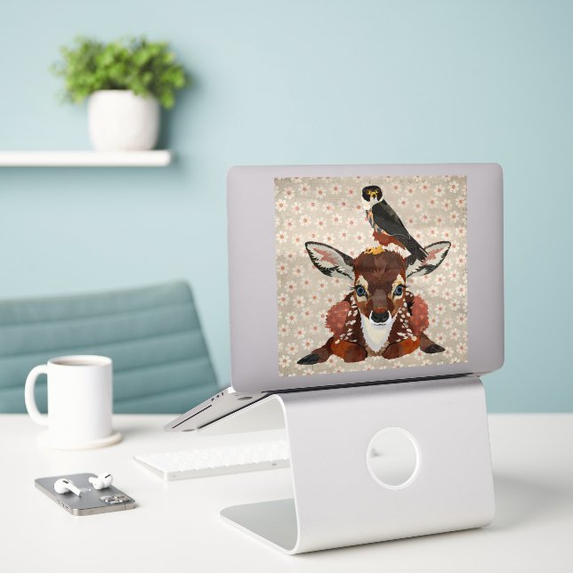 FAWN & FALCON STICKER (Laptop On Desk)