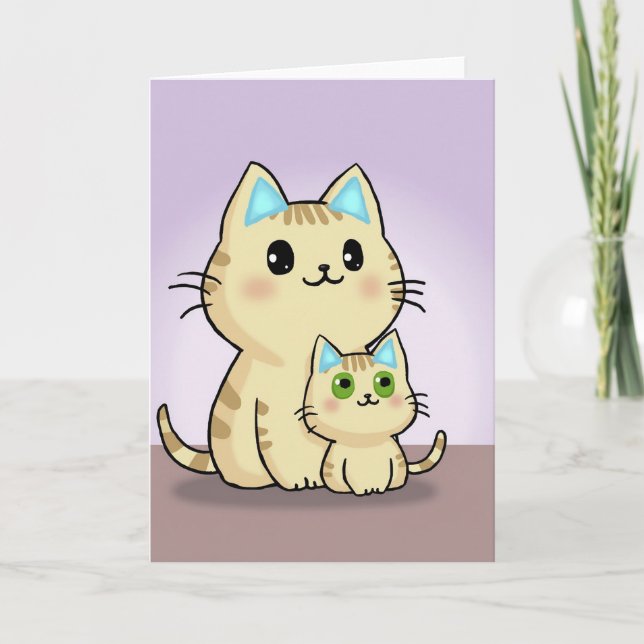 Fawn Feline Family Card (Front)
