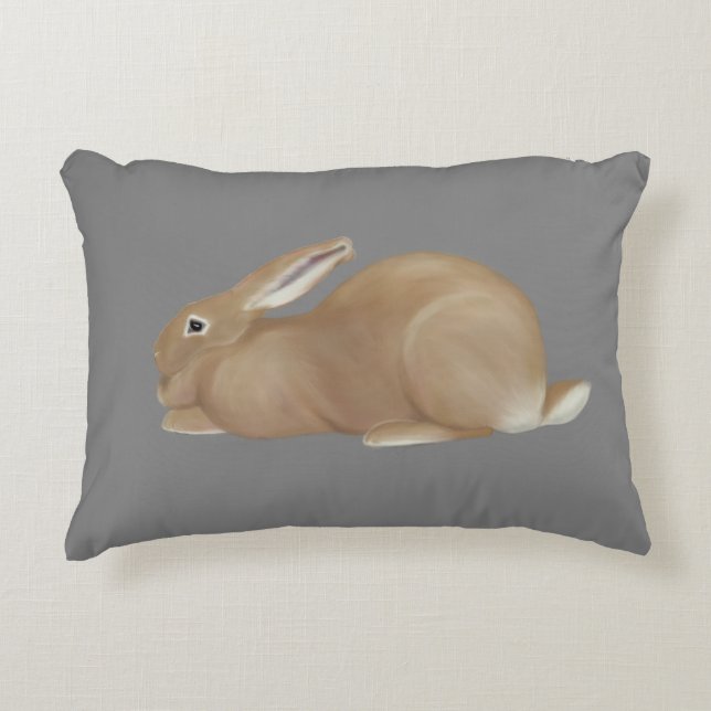 Fawn Flemish Giant  Accent Pillow (Front)