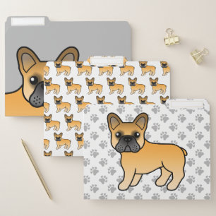 Fawn French Bulldog Cute Cartoon Dog File Folder