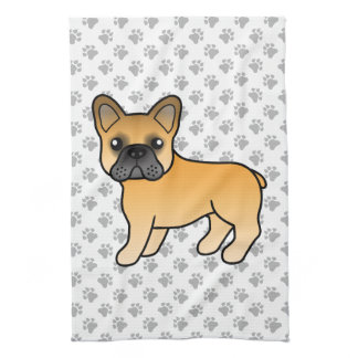 Fawn French Bulldog Cute Cartoon Dog Kitchen Towel