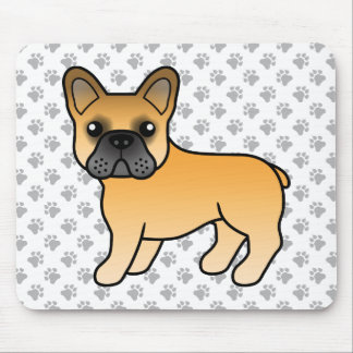 Fawn French Bulldog Cute Cartoon Dog Mouse Pad