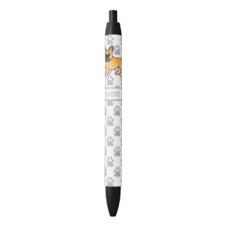 Fawn French Bulldog Cute Cartoon Dog &amp; Name Pen