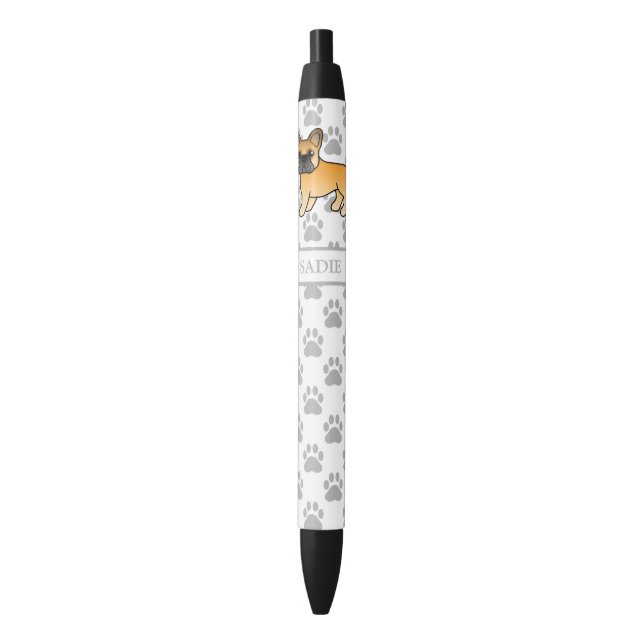 Fawn French Bulldog Cute Cartoon Dog & Name Pen (Front Vertical)