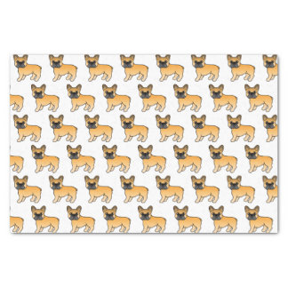 Fawn French Bulldog Cute Cartoon Dog Pattern Tissue Paper