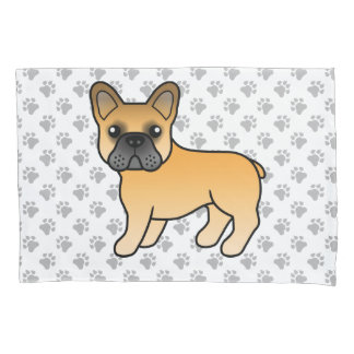 Fawn French Bulldog Cute Cartoon Dog Pillow Case