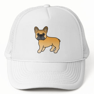 Fawn French Bulldog Cute Cartoon Dog Trucker Hat