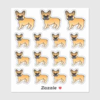 Fawn French Bulldog Cute Cartoon Dogs Sticker