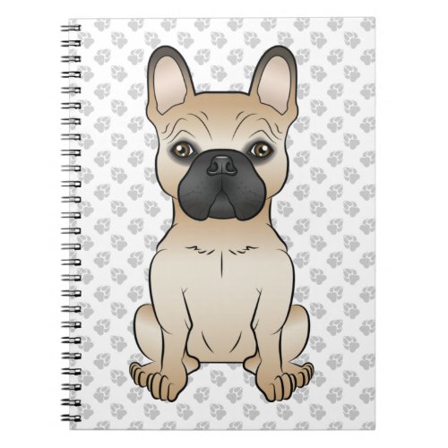 Fawn French Bulldog  Frenchie Cartoon Dog  Paws Notebook