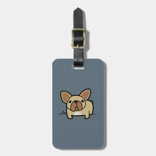 Fawn Frenchie Luggage Tag