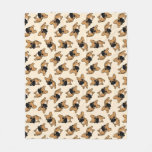 Fawn Frenchie Puppy Fleece Blanket