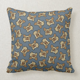 Fawn Frenchie Throw Pillow