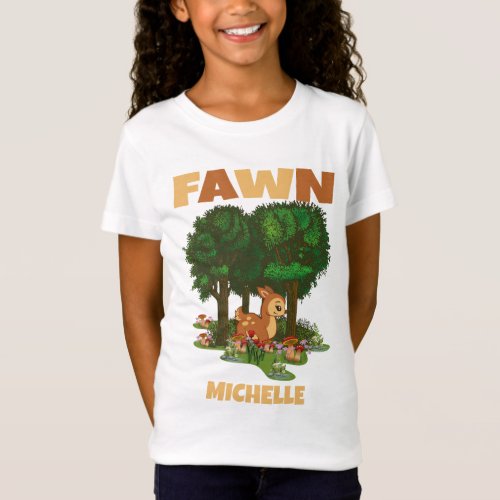 FAWN FUNNY CUTE COLORFUL KIDS T_Shirt