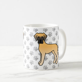 Fawn Great Dane Cute Cartoon Dog Coffee Mug