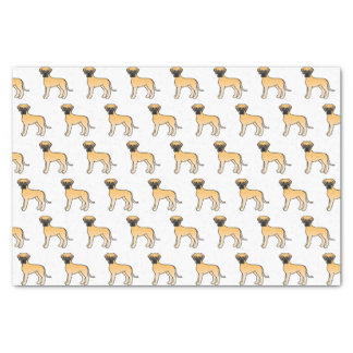 Fawn Great Dane Cute Cartoon Dog Pattern Tissue Paper