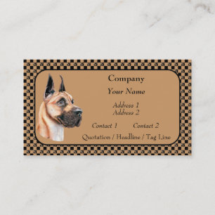 Fawn Great Dane Show Colors Business Cards