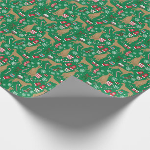 Fawn Greyhound Christmas dog Wrapping Paper