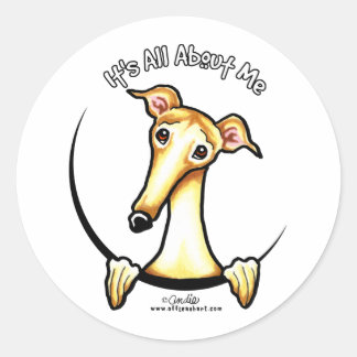 Fawn Greyhound IAAM Classic Round Sticker