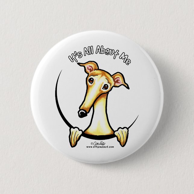 Fawn Greyhound IAAM Pinback Button (Front)