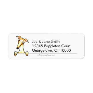 Fawn Greyhound Whippet Clean & Simple Label