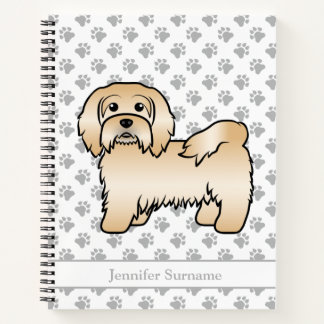 Fawn Havanese Cute Cartoon Dog Illustration &amp; Name Notebook
