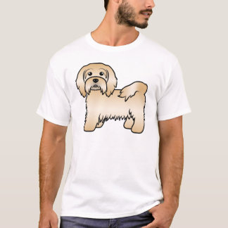 Fawn Havanese Cute Cartoon Dog Illustration T-Shirt