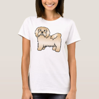 Fawn Havanese Cute Cartoon Dog Illustration T-Shirt
