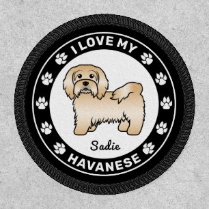 Fawn Havanese Dog I Love My Havanese & Name Patch