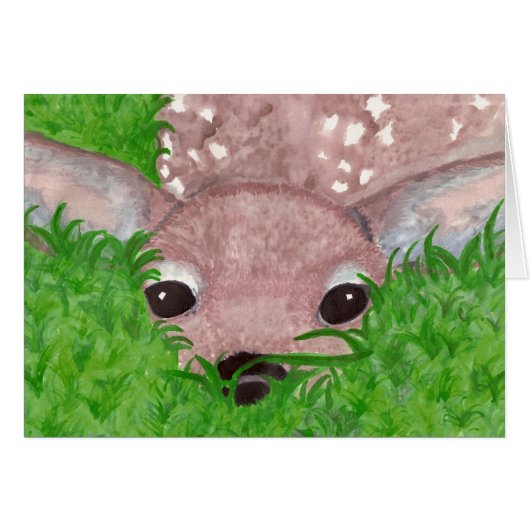 Fawn in the grass cards (Front Horizontal)
