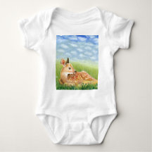 Fawn in the Grass Illustration