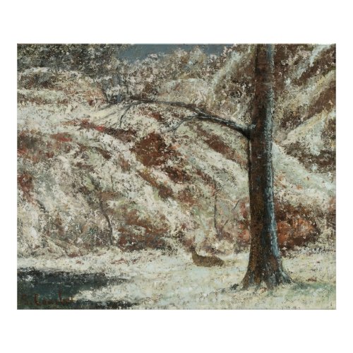 Fawn in the snow in the woods 1865_1877 Gustave  Photo Print