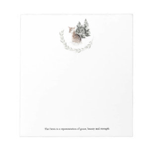 Fawn in Winter Forest Any Occasion Notepad