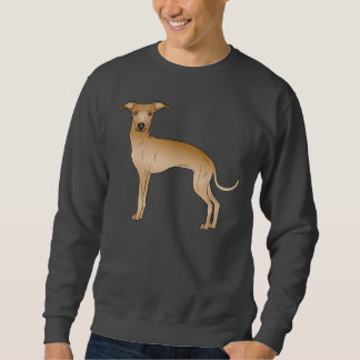 Fawn Italian Greyhound Cute Cartoon Dog Design Sweatshirt