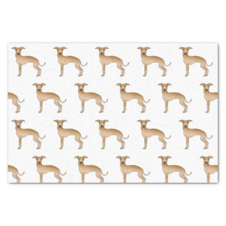 Fawn Italian Greyhound Cute Cartoon Dog Pattern Tissue Paper