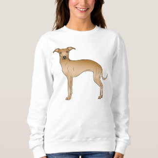 Fawn Italian Greyhound Dog Cartoon Illustration Sweatshirt