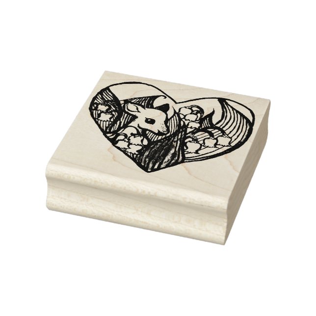 Fawn Love Lily of the Valley Spring                Rubber Stamp (Stamp)