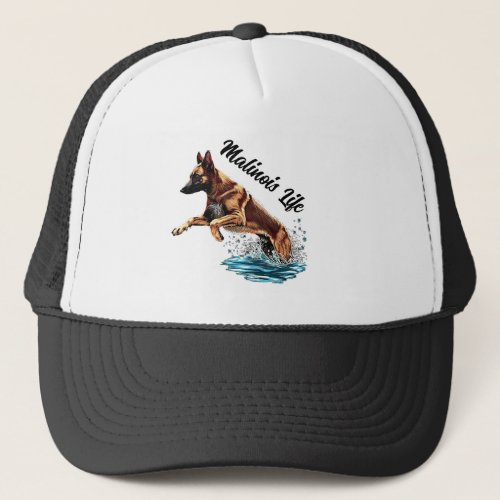 Fawn Malinois in Water Trucker Hat