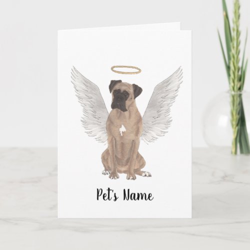 Fawn Masked Boxer Sympathy Memorial Card