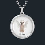 Fawn Masked Boxer Sympathy Silver Plated Necklace<br><div class="desc">There are some who bring a light so great to the world, that even after they are gone, their light remains. Let a sweet necklace bring comfort to your heavy heart as you take a moment to remember your beloved border collie. For the most thoughtful gifts, pair it with a...</div>