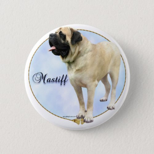 Fawn Mastiff Portrait Pinback Button