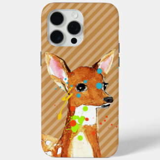 Fawn Paint Splats Abstract Deer iPhone 7 15 Pro Max Case