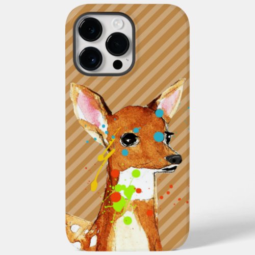 Fawn Paint Splats Abstract Deer iPhone 7 Case_Mate iPhone 14 Pro Max Case