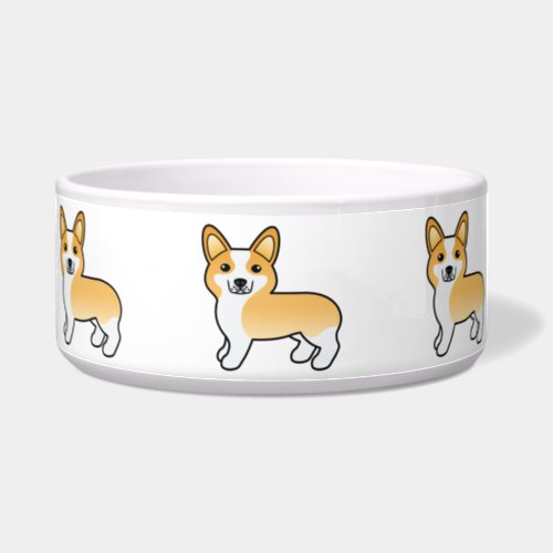 Fawn Pembroke Welsh Corgi Cartoon Dog Bowl