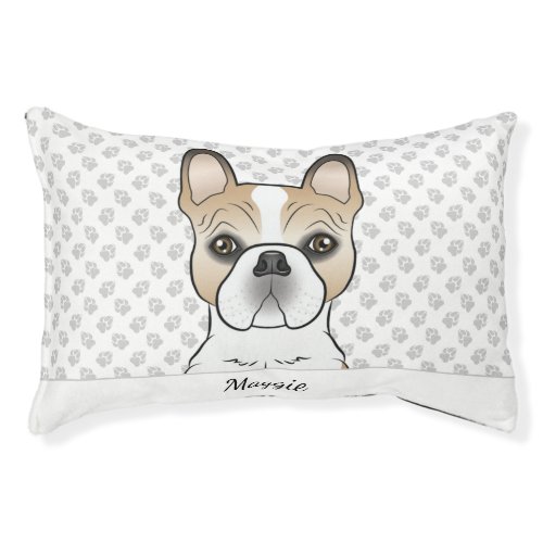 Fawn Piebald French Bulldog  Frenchie Dog  Name Pet Bed