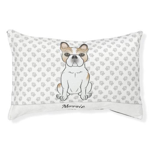 Fawn Piebald French Bulldog  Frenchie Dog  Name Pet Bed