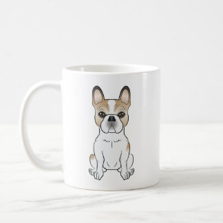 Fawn Pied French Bulldog / Frenchie Cartoon Dog Coffee Mug