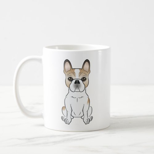 Fawn Pied French Bulldog  Frenchie Cartoon Dog Coffee Mug