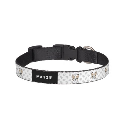 Fawn Pied French Bulldog Frenchie Cute Dog  Name Pet Collar