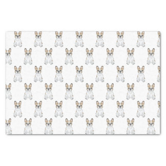 Fawn Pied French Bulldog Frenchie Cute Dog Pattern Tissue Paper